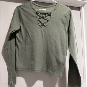 Holster a women’s cropped Long Sleeve T shirt